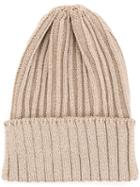 Kijima Takayuki - Ribbed Knit Beanie - Men - Hemp/nylon/polyurethane - One Size, Brown, Hemp/nylon/polyurethane