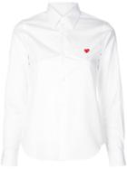 Comme Des Garçons Play Logo Heart Print Shirt - White