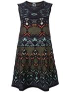 M Missoni Multi Print Shift Dress, Women's, Size: 46, Black, Acrylic/polyamide/wool/metallic Fibre
