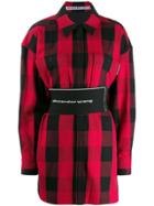 Alexander Wang Check Print Dress - Red