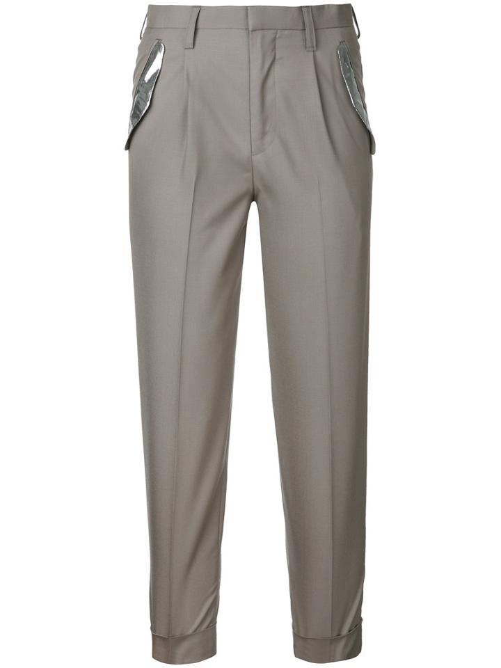 Kolor Cigarette Trousers, Women's, Size: 2, Nude/neutrals, Wool
