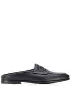 Dolce & Gabbana Leather Slip On Loafers - Black