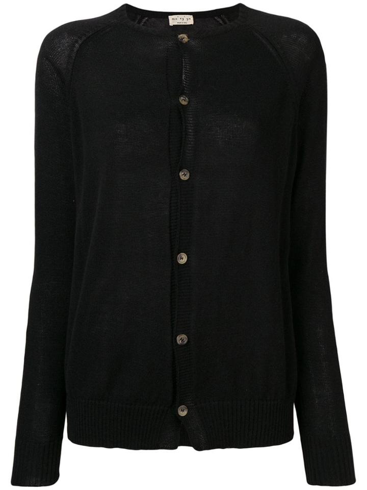 Ma'ry'ya Classic Slim-fit Cardigan - Black