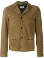 Saint Laurent Classic Collar Jacket, Men's, Size: 50, Brown, Goat Suede/silk