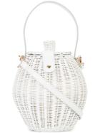 Ulla Johnson Lidded Woven Basket Bag - White