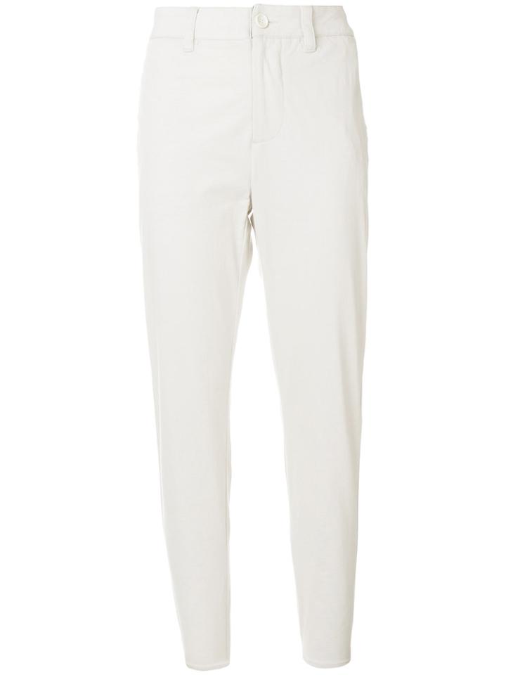 James Perse Straight Leg Cropped Trousers - Nude & Neutrals