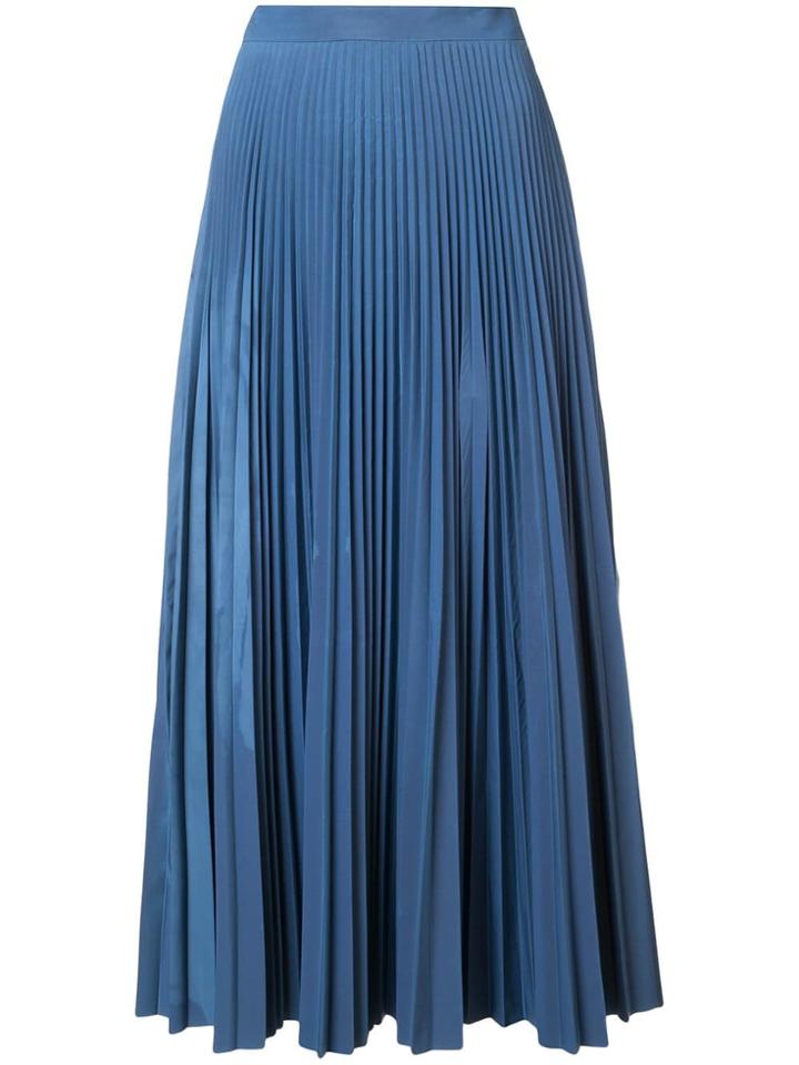Maison Margiela Pleated Maxi Skirt - Blue