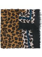 Zadig & Voltaire Leopard Scarf - Grey