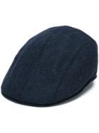 Altea Textured Knit Flat Cap - Blue
