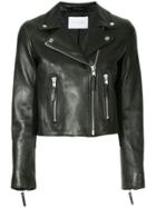 Nobody Denim Classic Leather Jacket Blk Leather - Black