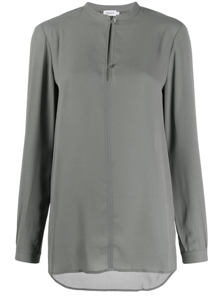 Filippa-k Ada Stand Collar Blouse - Green