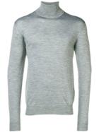 Eleventy Turtleneck Fitted Sweater - Grey