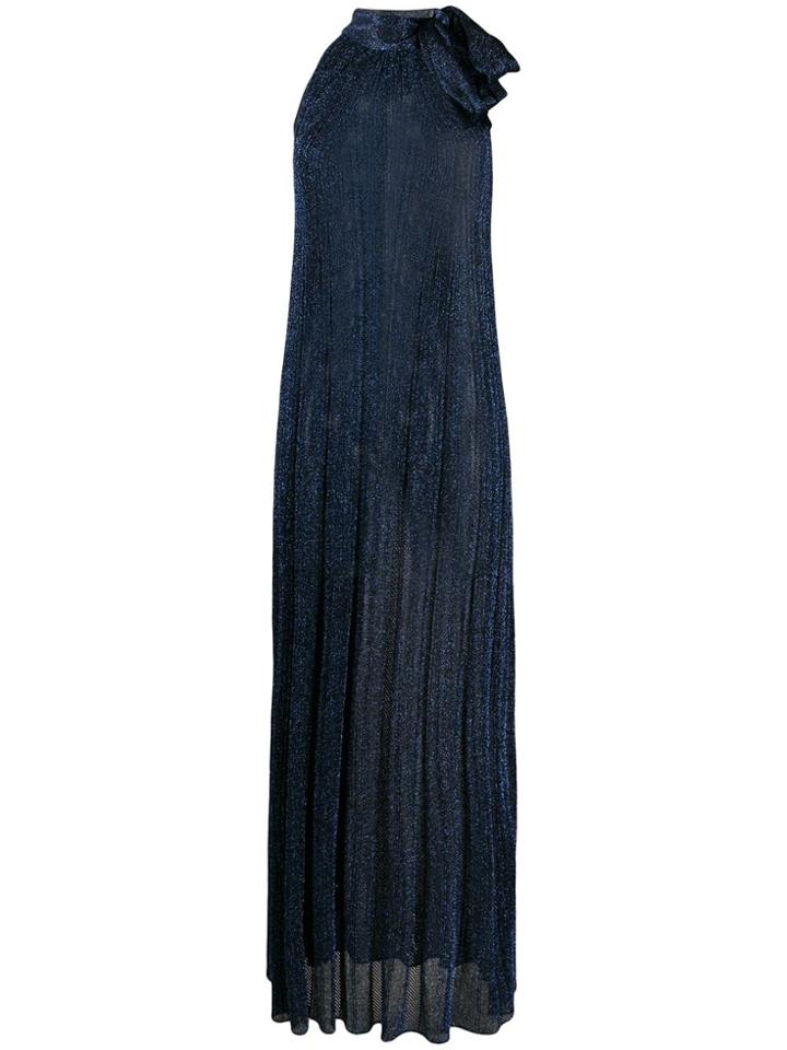M Missoni Halterneck Knit Maxi Dress - Blue
