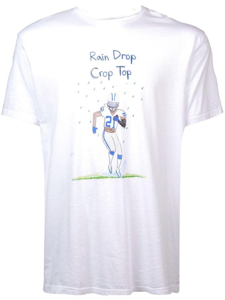 Unfortunate Portrait Rain Drop Crop Top T-shirt - White