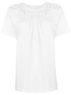 Chloé Lace-detail Flared T-shirt - White