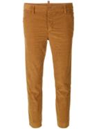 Dsquared2 Cropped Corduroy Trousers - Brown