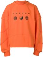 Ambush Logo Print Oversized Sweatshirt - Orange