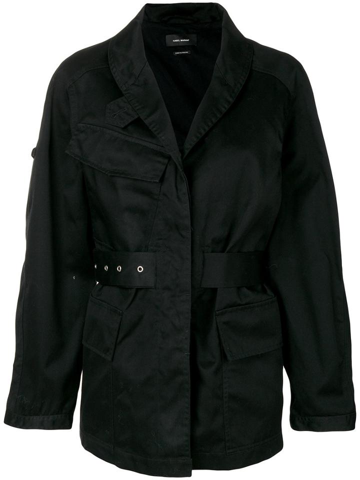 Isabel Marant - Fenton Trench Coat - Women - Cotton/polyester - 42, Black, Cotton/polyester