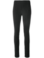 Theory Striped Skinny Trousers - Black