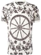 Dolce & Gabbana Wheel Print T-shirt, Men's, Size: 46, Nude/neutrals, Cotton