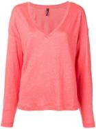 Woolrich V-neck Knitted Top - Pink