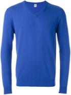 Eleventy V-neck Sweater, Men's, Size: Large, Blue, Cashmere