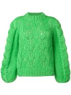 Ganni Loose Knit Sweater - Green