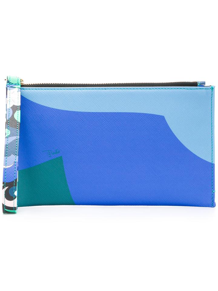 Emilio Pucci Printed Clutch Bag - Blue