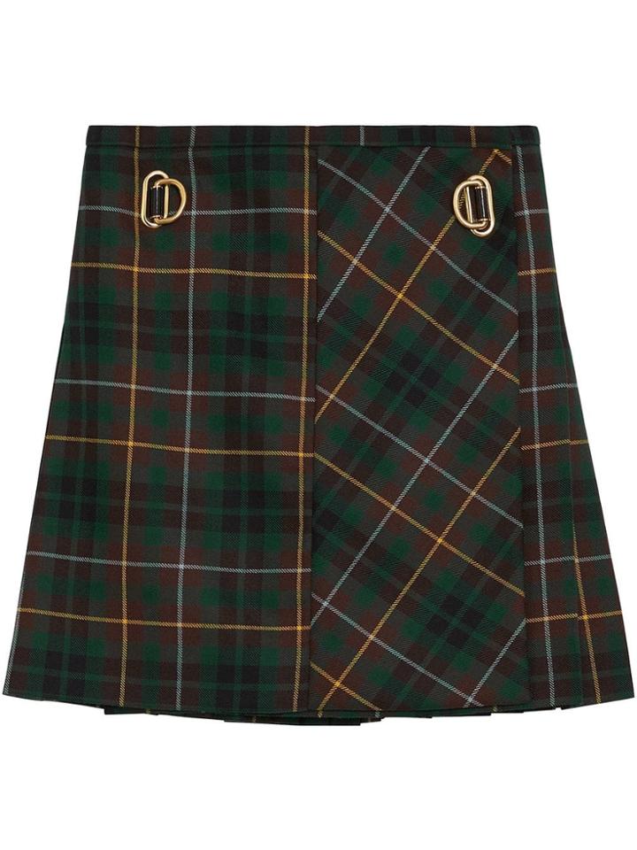 Burberry Tartan Mini Kilt - Green