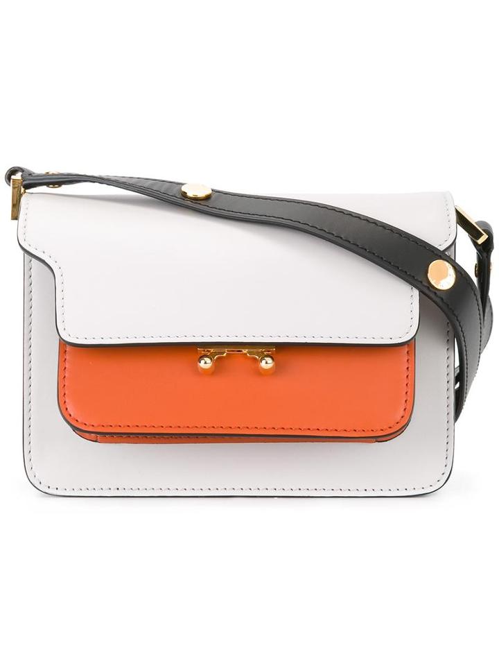 Marni 'trunk' Shoulder Bag, Women's, Grey, Calf Leather