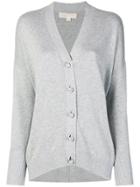 Michael Michael Kors Embellished Button Cardigan - Grey