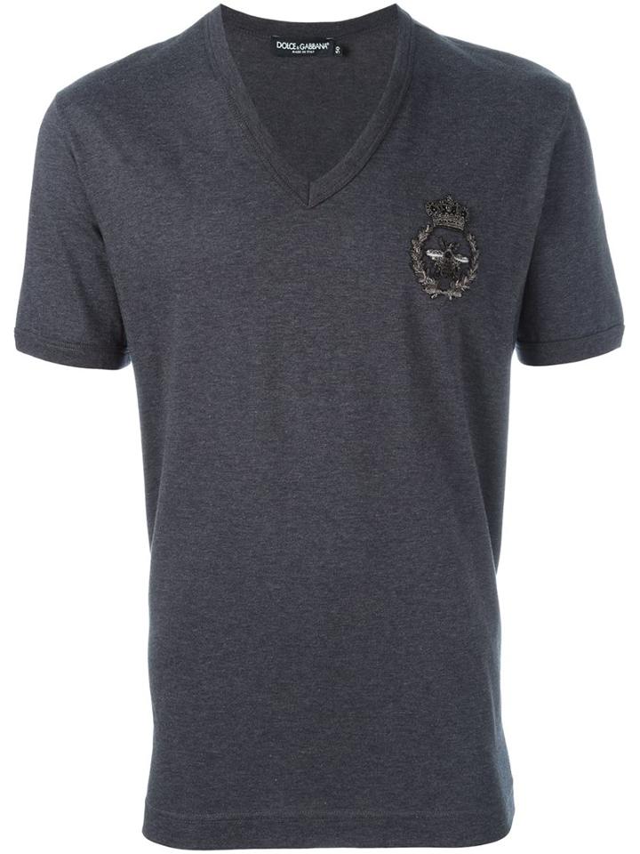 Dolce & Gabbana Embroidered Crown & Bee T-shirt