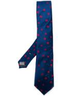 Canali Floral Jacquard Tie - Blue