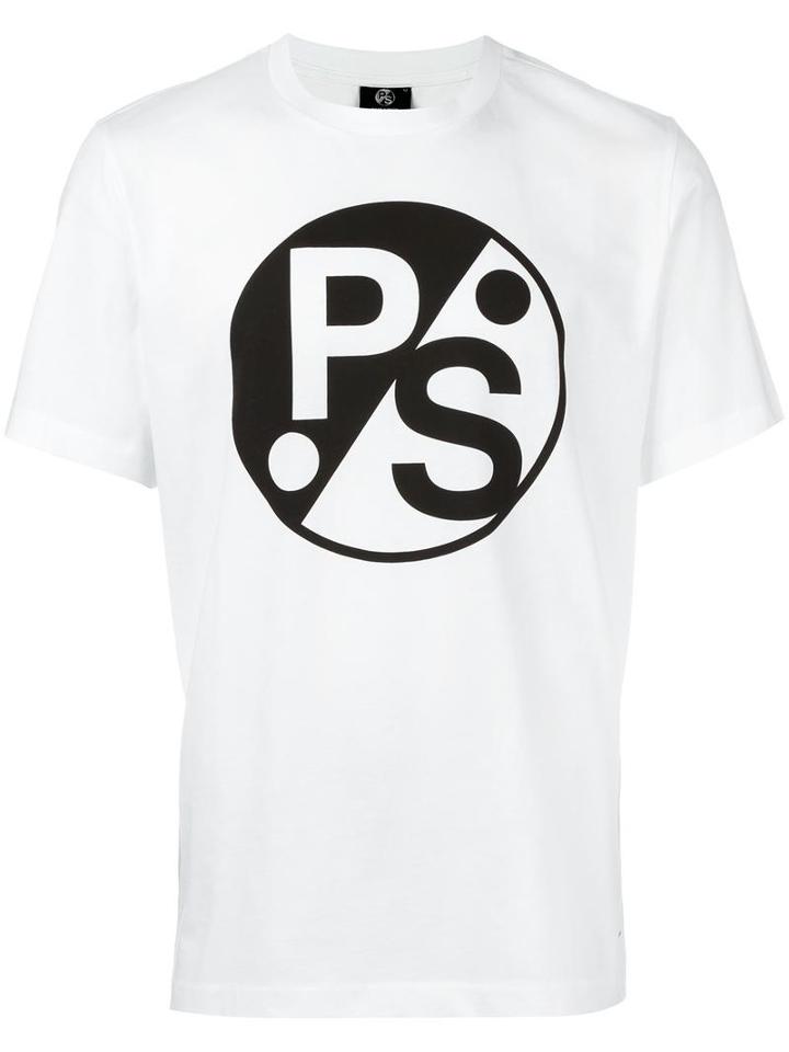 Ps By Paul Smith Logo Print T-shirt, Men's, Size: Xxl, White, Cotton