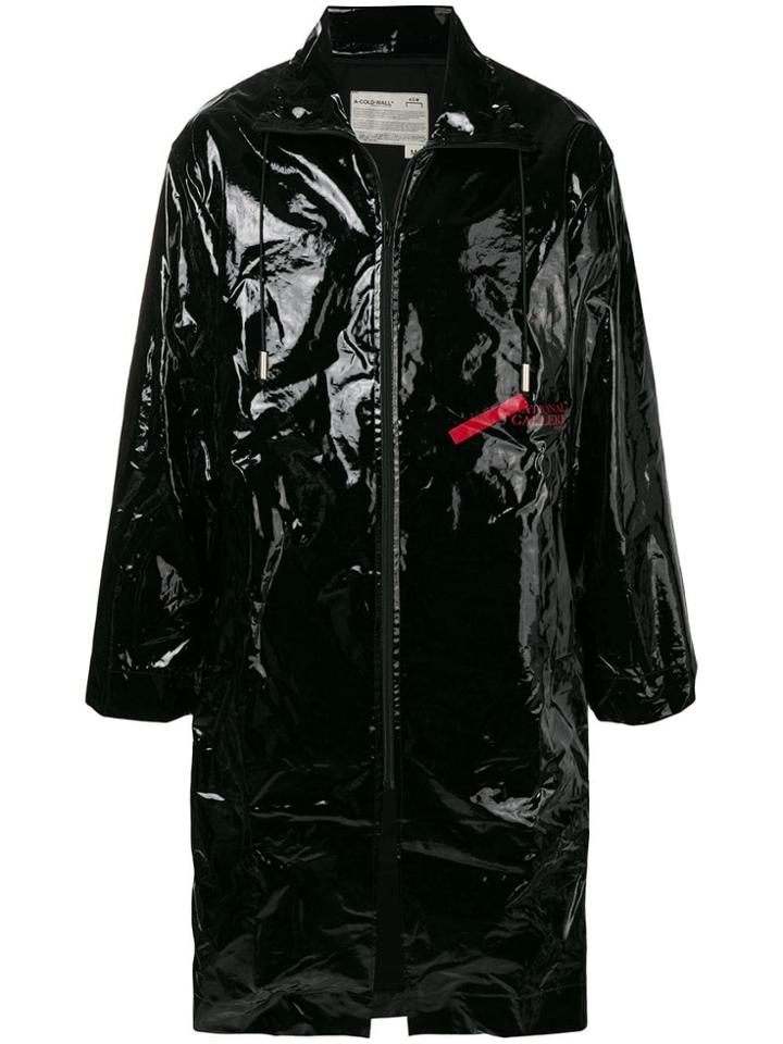 A-cold-wall* Zipped Pvc Coat - Black