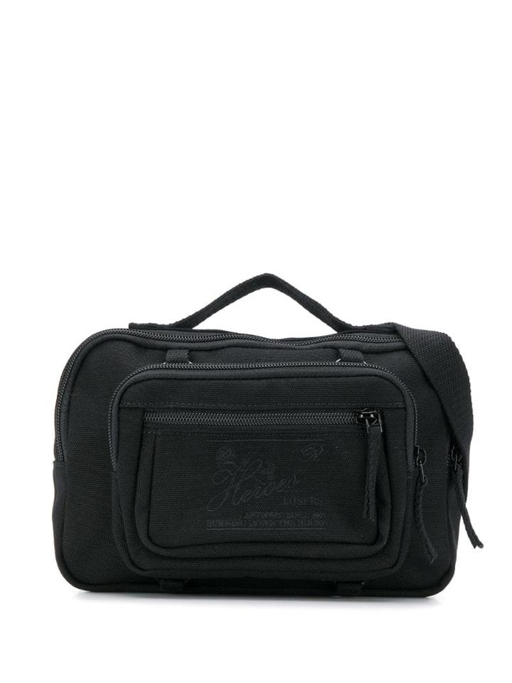Raf Simons Embroidered Belt Bag - Black