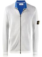 Stone Island Zipped Knit Sweatshirt - White