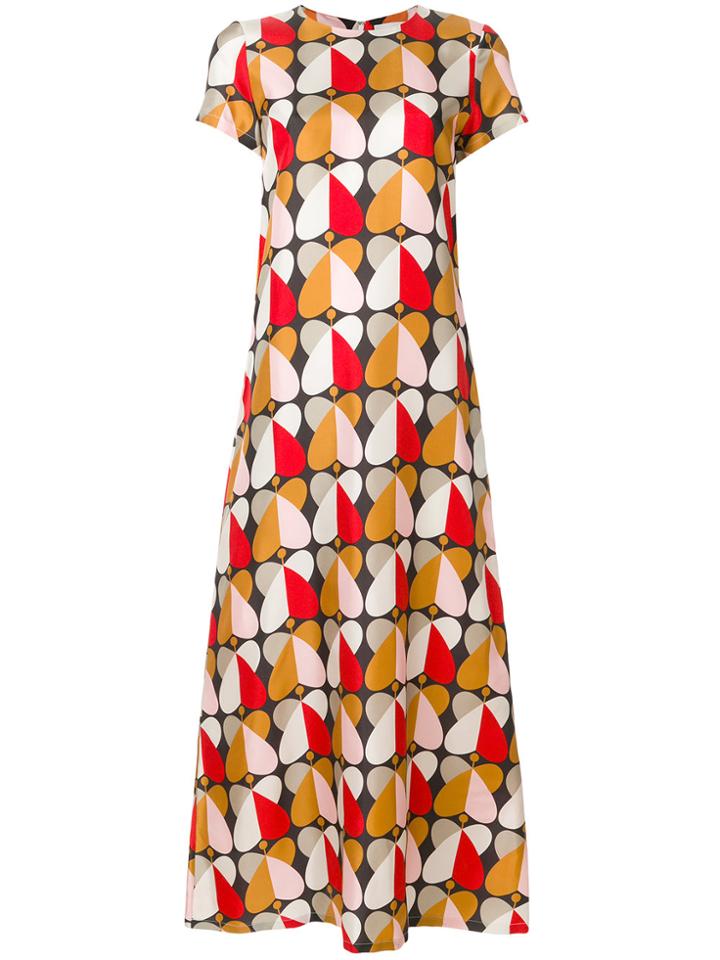 La Doublej Long Length Patterned Swing Dress - Multicolour