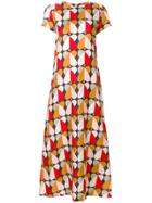 La Doublej Long Length Patterned Swing Dress - Multicolour