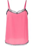 Zadig & Voltaire Lace Trimmed Cami Top - Pink
