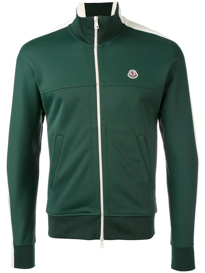 Moncler - Zip-down Sweatshirt - Men - Cotton/polyamide - Xl, Green, Cotton/polyamide