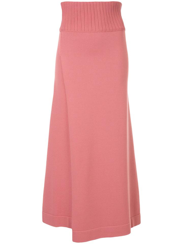 Des Prés Ribbed Waistband Skirt - Pink & Purple
