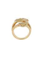 Saqqara 16kt Gold And Diamond 'four Quartets' Ring, Women's, Size: 53, Metallic
