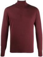 Dell'oglio Ribbed Roll-neck Jumper - Red