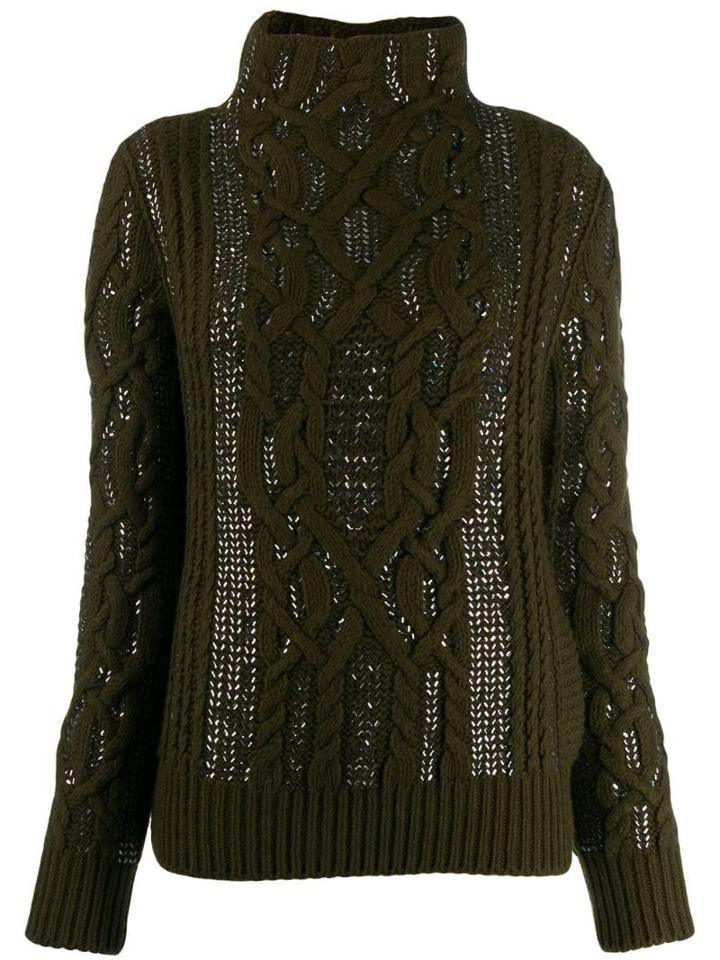 Ermanno Scervino Cable-knit Jumper - Green