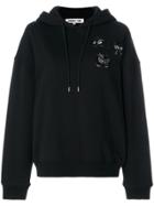 Mcq Alexander Mcqueen Embellished Monster Patch Hoodie - Black