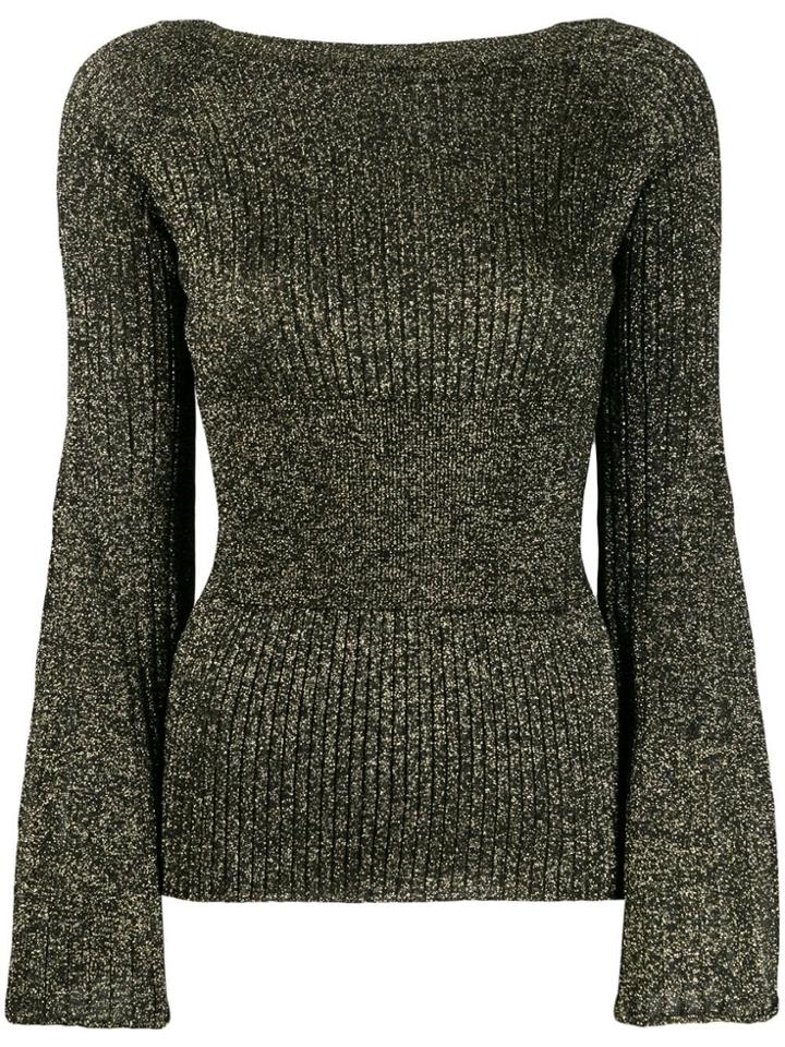 Pinko Boat Neck Sweater - Black