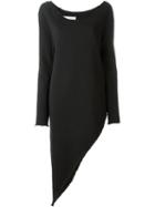 Nostra Santissima 'pinna' Asymmetric Knit Dress, Women's, Size: Small, Black, Cotton