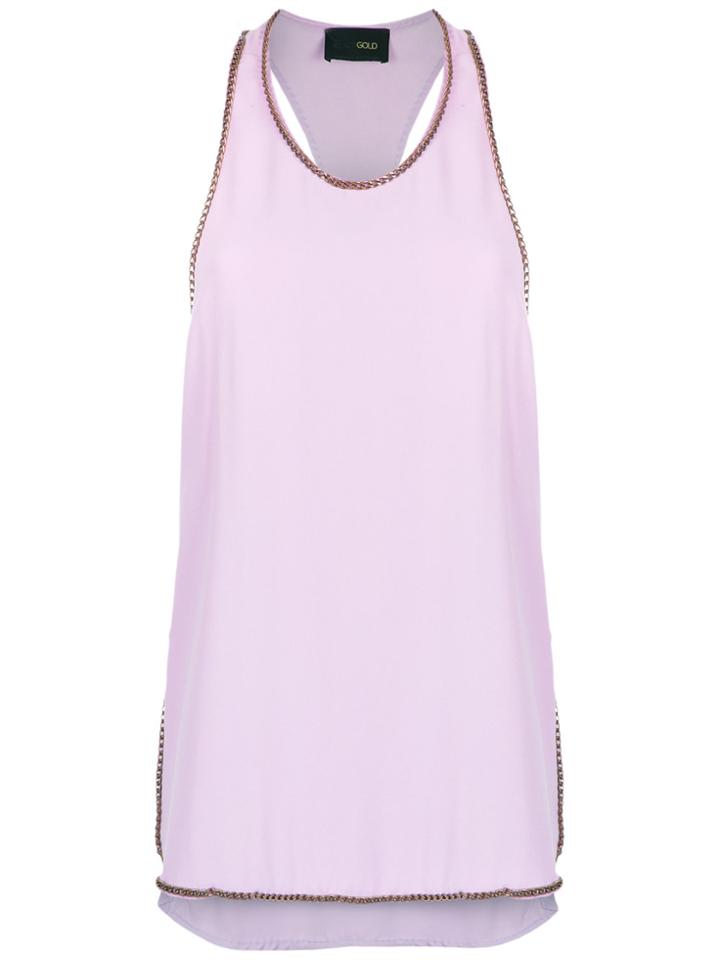 Andrea Bogosian Chain Embellished Top - Pink & Purple