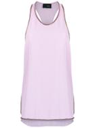 Andrea Bogosian Chain Embellished Top - Pink & Purple